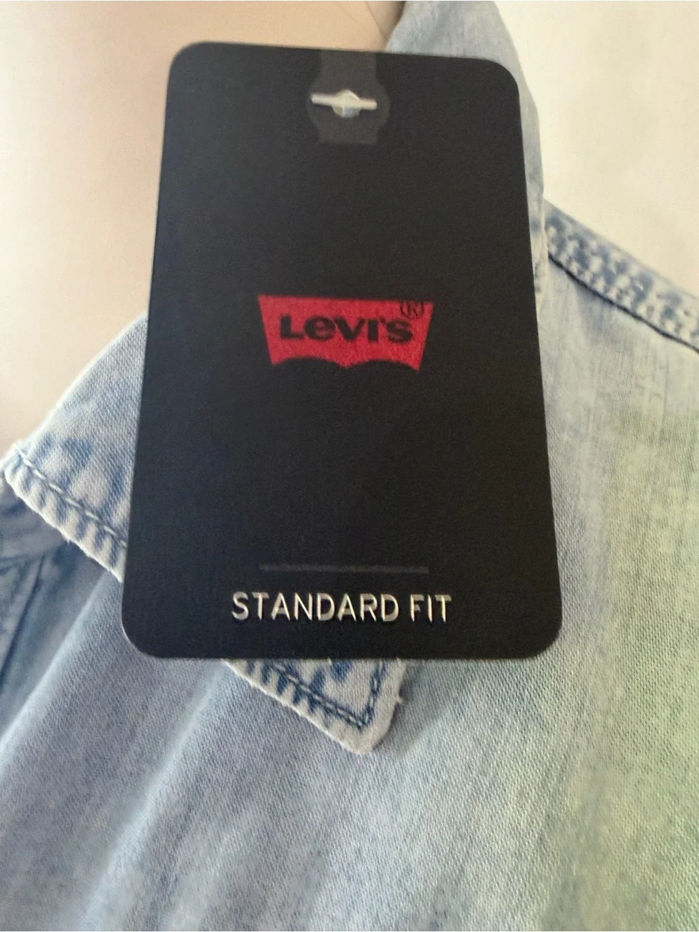 Levi's Light Wash Denim Western Button-Down Shirt
